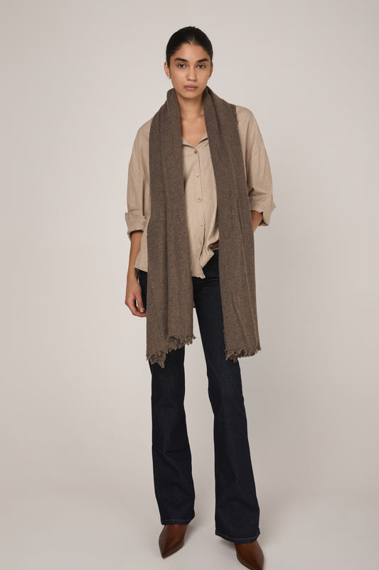 PRIVATE 0204 Sim Cashmere Scarf in Koff