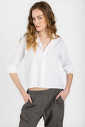 PRIVATE 0204 Ultra Fine Poplin Cotton Shirt in White