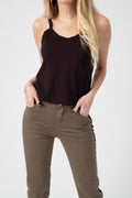 RE/DONE Modern Jersey Tank Top in Black