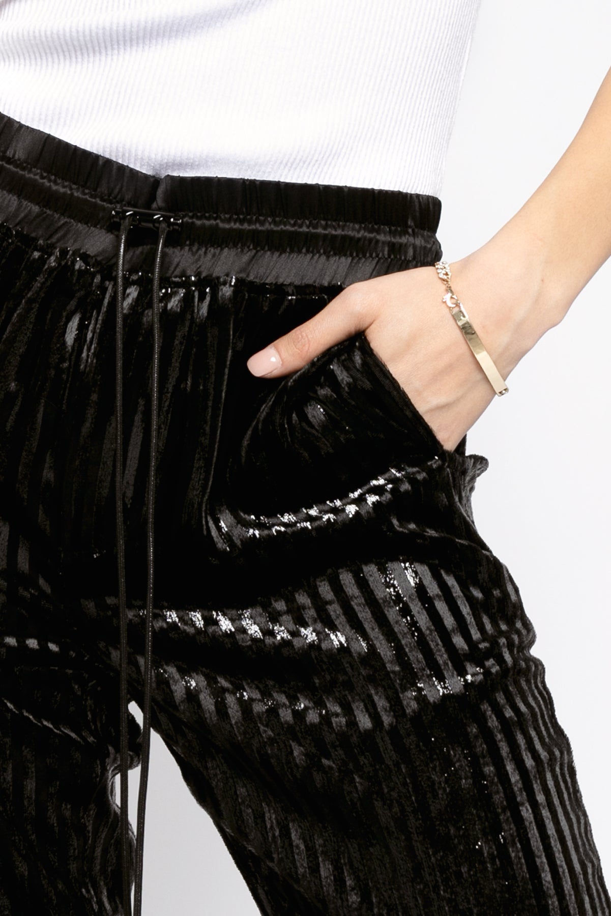 RTA Fiona Pant in Velvet Stripe