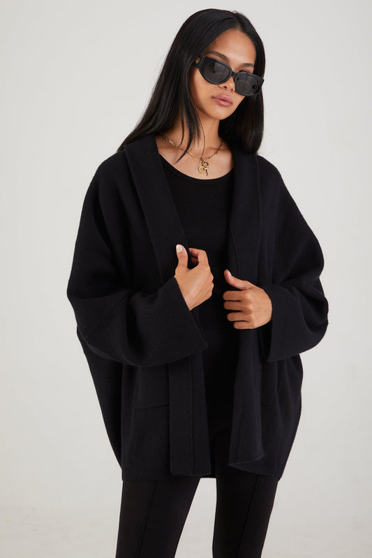 SABLYN Kaden Oversized Cardigan in Black