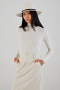 SABLYN Archer Rib Turtleneck in Gardenia
