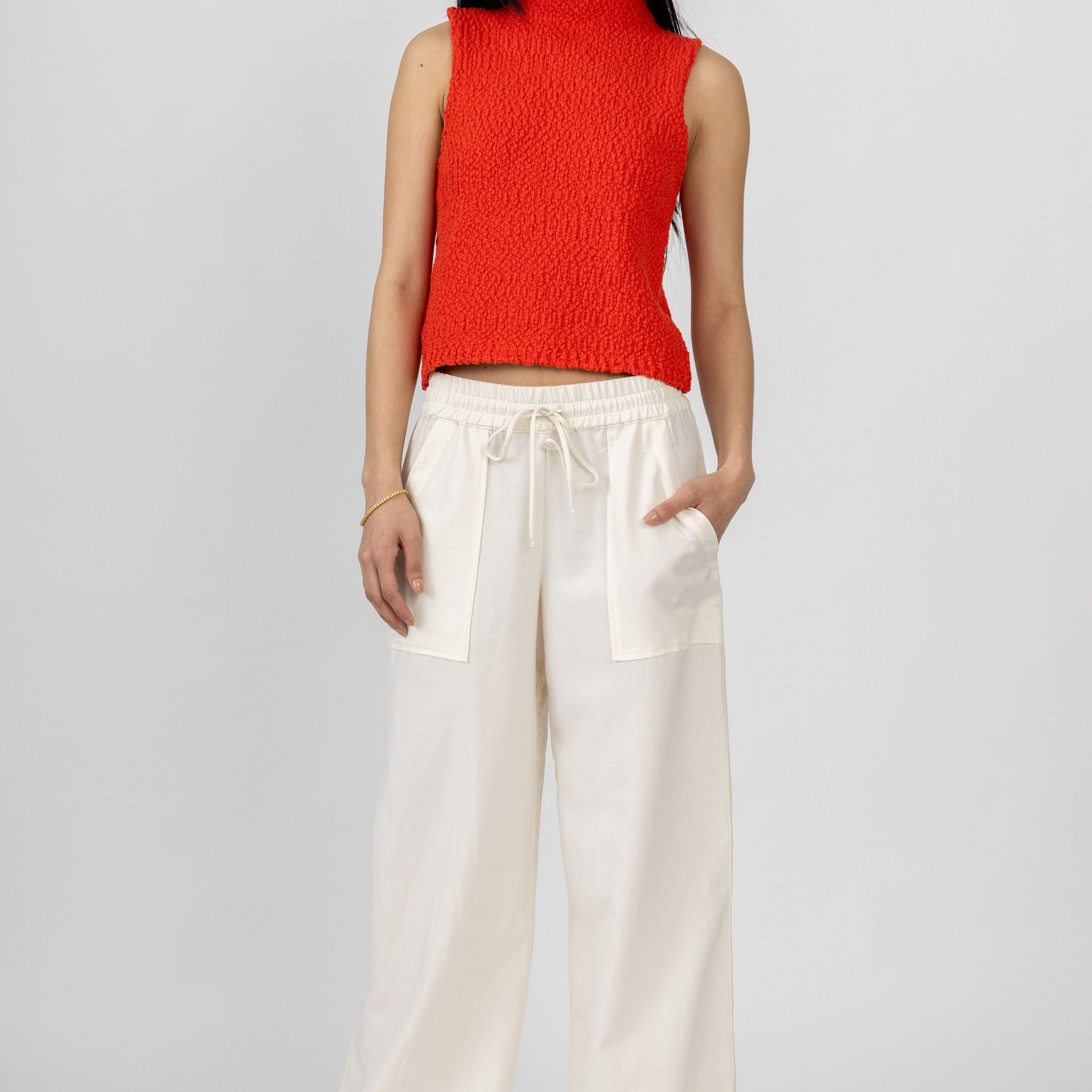 SABLYN Atticus Mock Neck Top in Persimmon