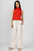 SABLYN Atticus Mock Neck Top in Persimmon
