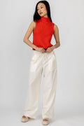 SABLYN Atticus Mock Neck Top in Persimmon