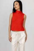 SABLYN Atticus Mock Neck Top in Persimmon