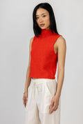 SABLYN Atticus Mock Neck Top in Persimmon