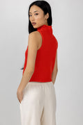 SABLYN Atticus Mock Neck Top in Persimmon