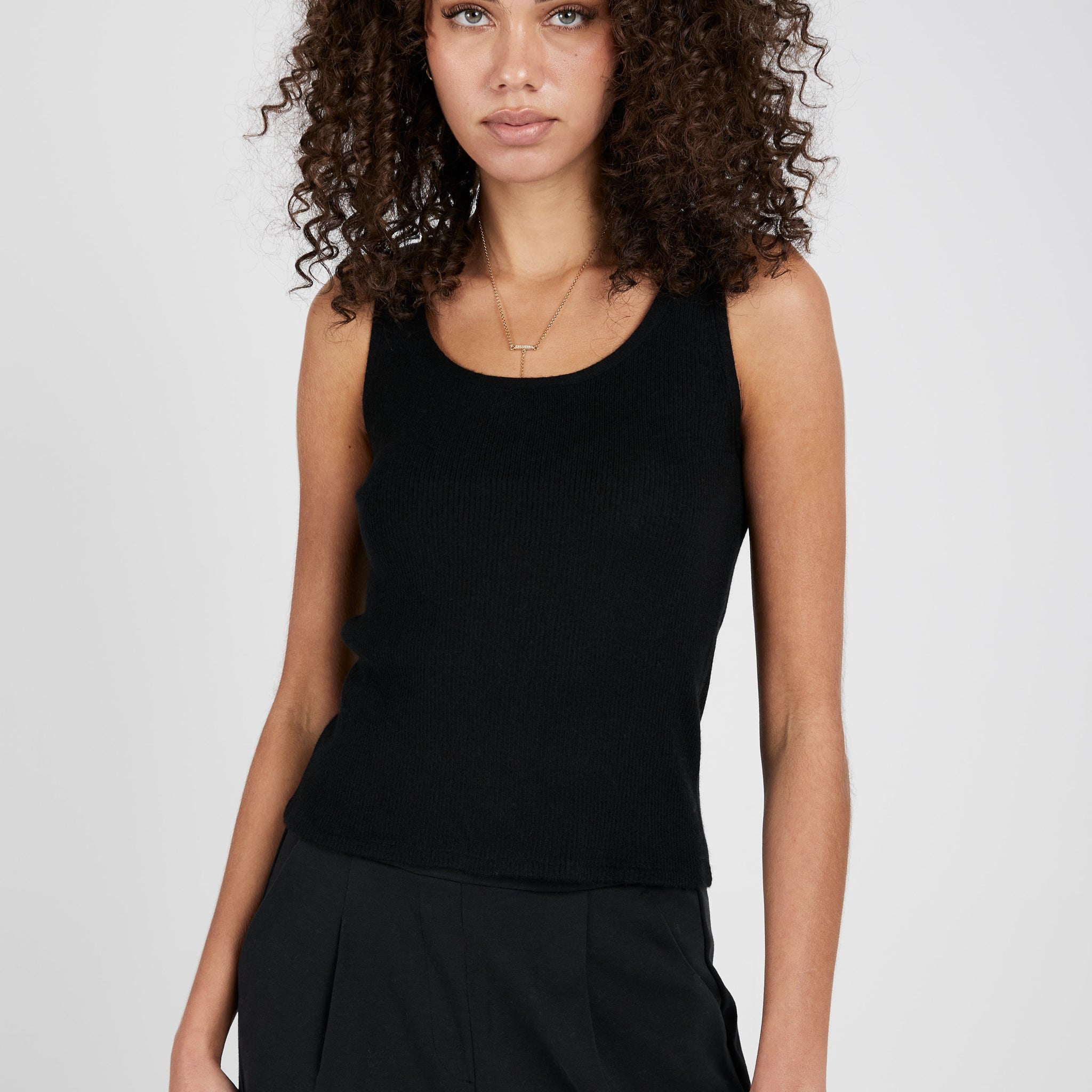 SABLYN Cassie Cashmere Tank Top in Black