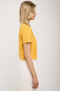SABLYN Charleston Short Sleeve Cashmere Top in Marzipan
