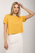 SABLYN Charleston Short Sleeve Cashmere Top in Marzipan