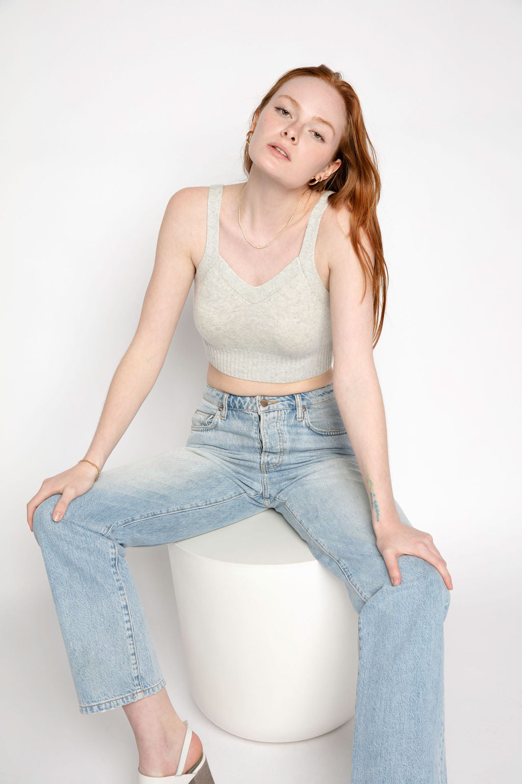 SABLYN Joyce Ribbed Top in Blizzard