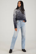 SABLYN Lula Crop Cashmere Turtleneck Sweater in Nightbreak