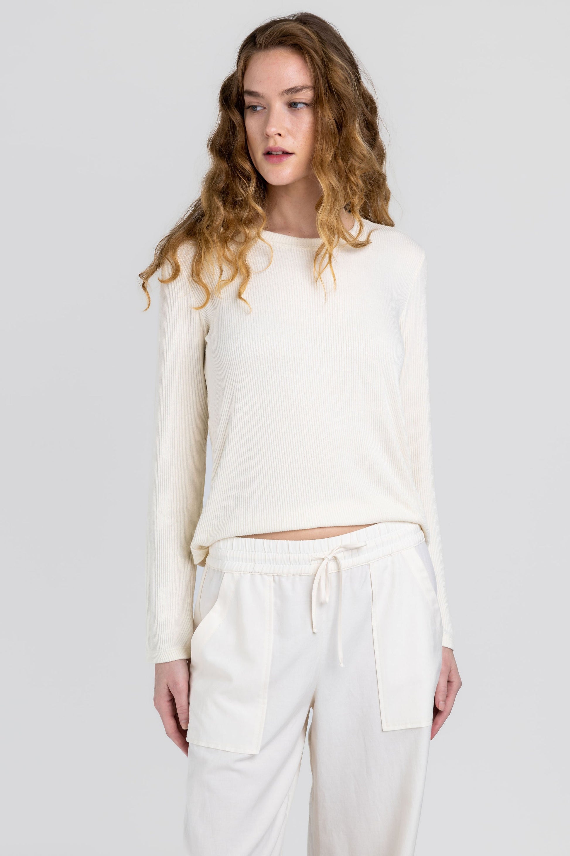 SABLYN Ryder Rib Knit Top in Gardenia