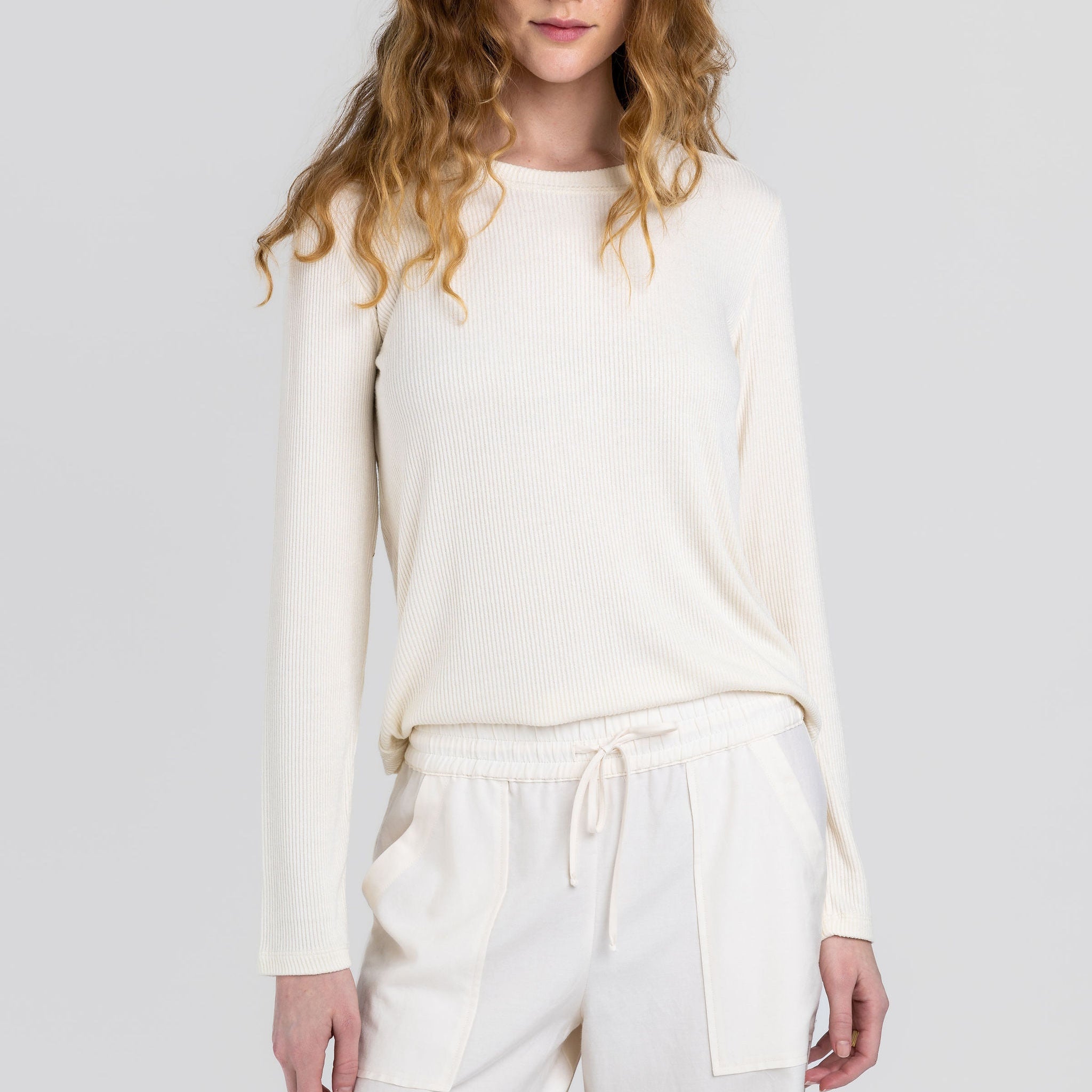 SABLYN Ryder Rib Knit Top in Gardenia