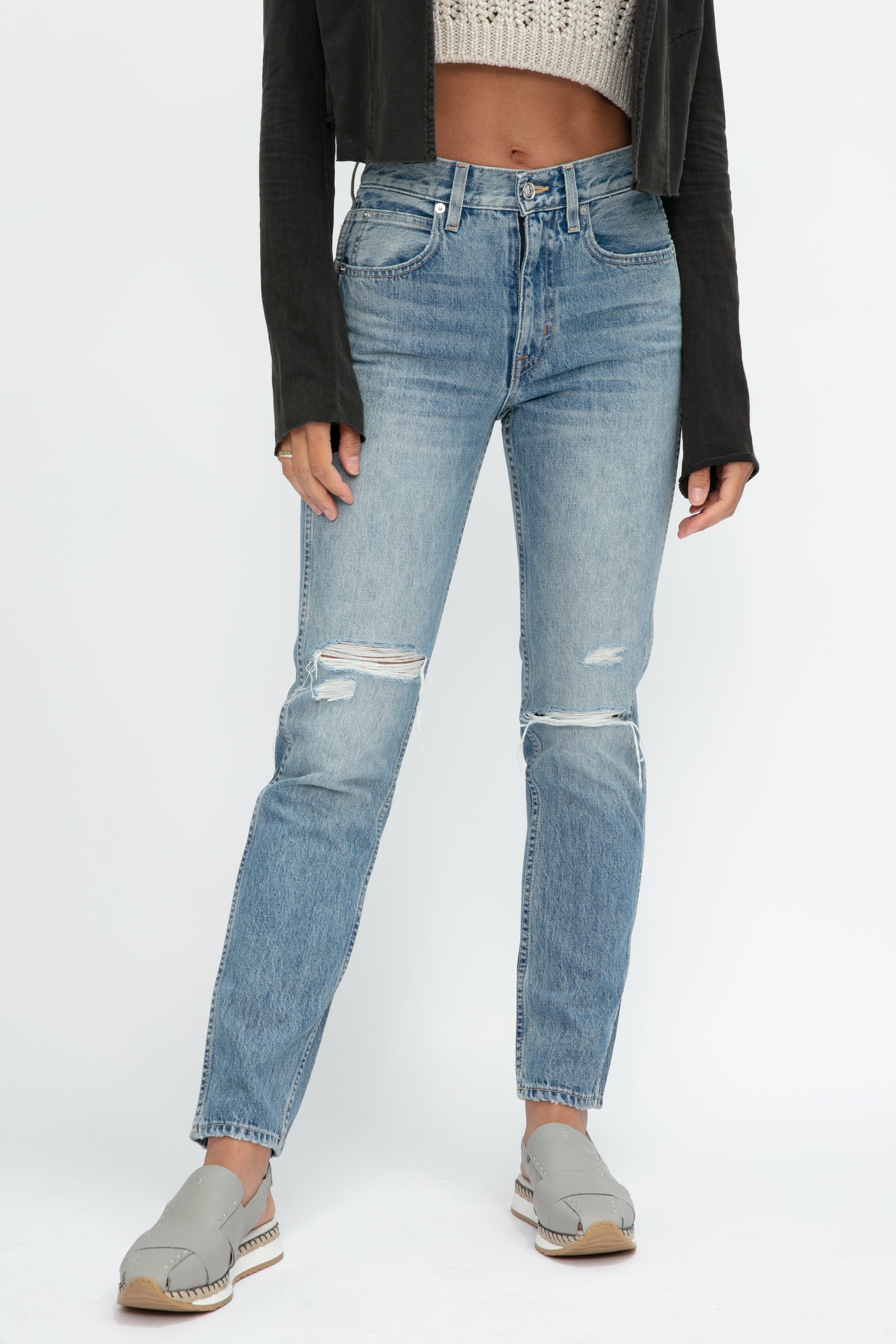 SLVRLAKE Virginia Slim Jean in Crossroads