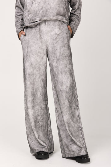 Shade Effect Palazzo Sweatpant in Bianco