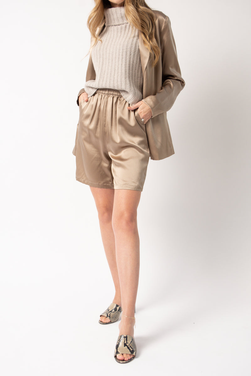 SABLYN James Silk Blazer in Nutmeg