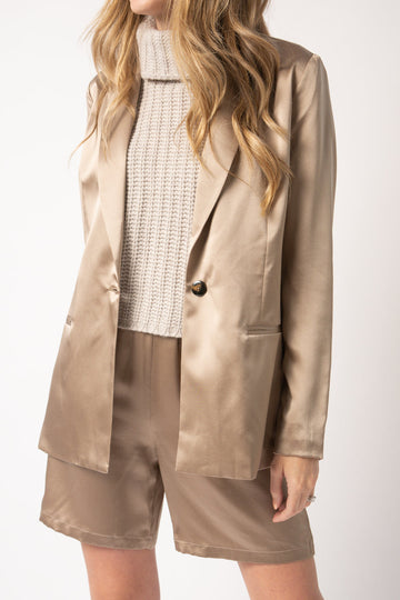 SABLYN James Silk Blazer in Nutmeg