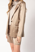 SABLYN James Silk Blazer in Nutmeg