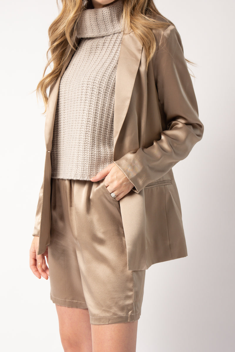 SABLYN James Silk Blazer in Nutmeg