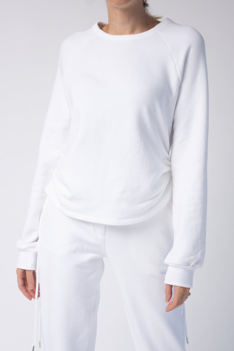 THE RANGE Drawcord Sweatshirt in White