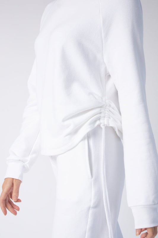 THE RANGE Drawcord Sweatshirt in White