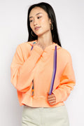 FORTE FORTE Cotton Hoodie in Light Orange
