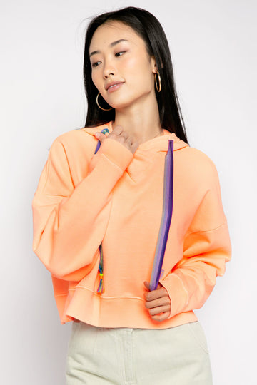 FORTE FORTE Cotton Hoodie in Light Orange