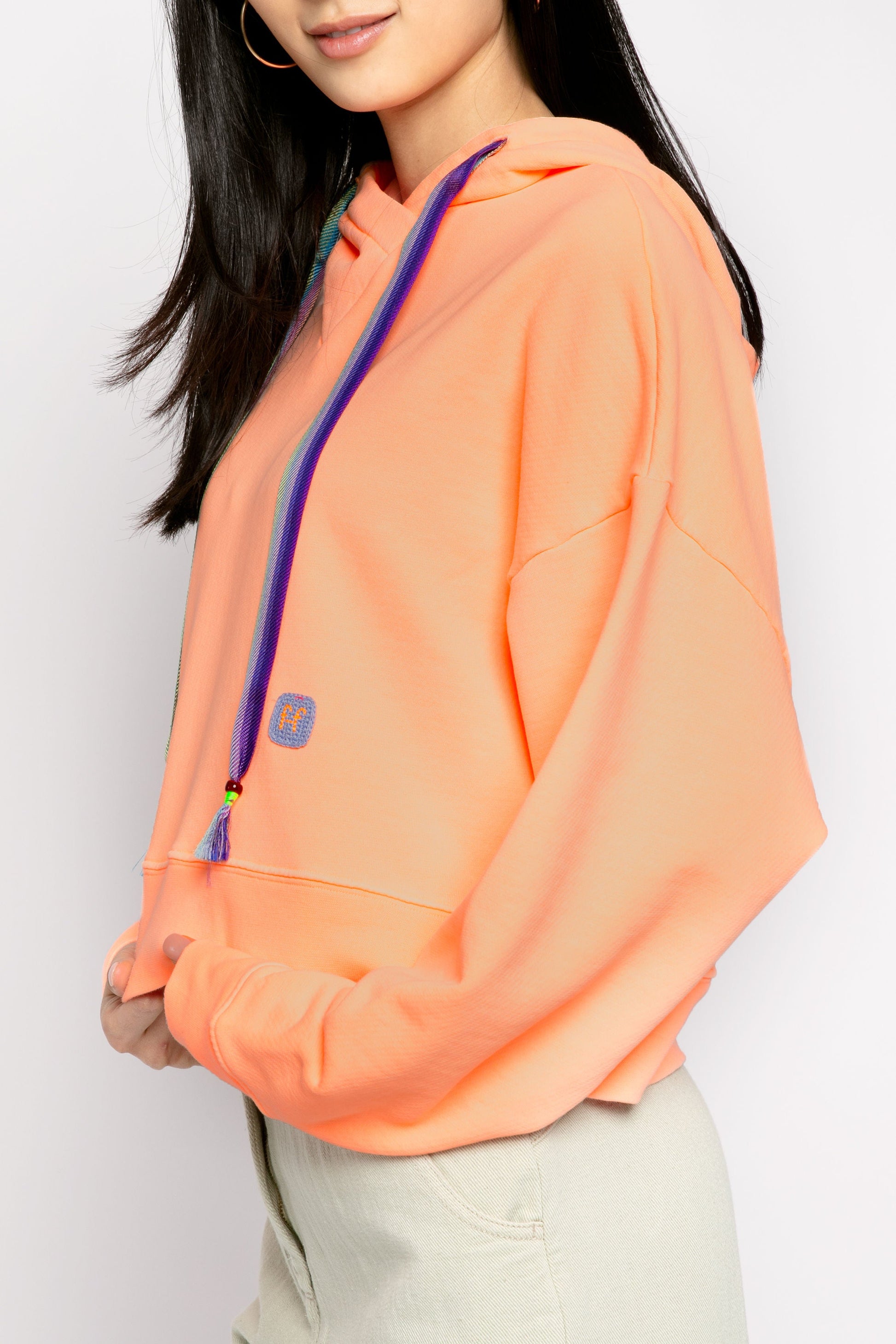 FORTE FORTE Cotton Hoodie in Light Orange