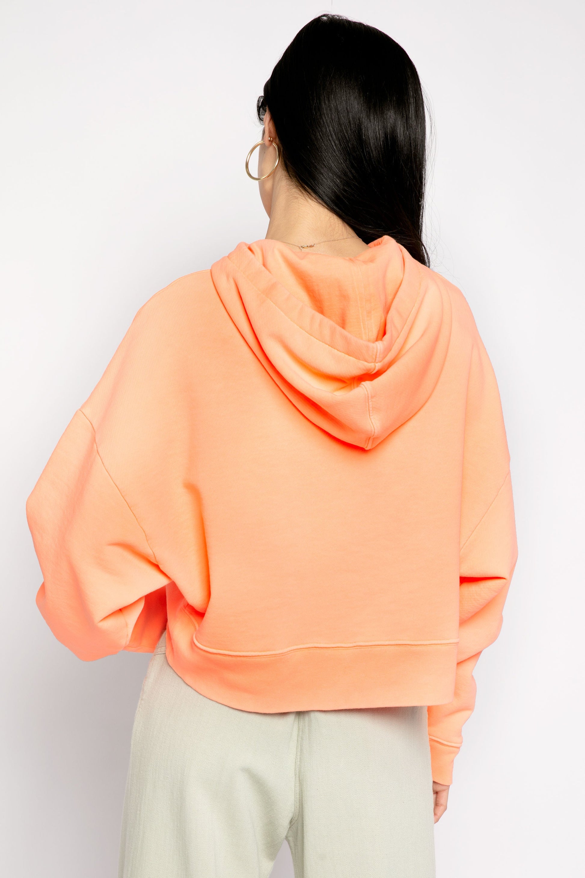 FORTE FORTE Cotton Hoodie in Light Orange