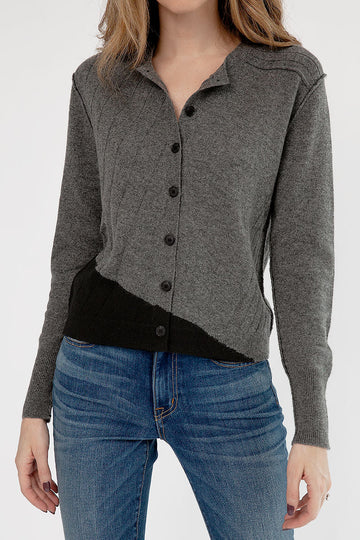 PAYCHI GUH Cardigan in Thunder Black