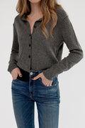 PAYCHI GUH Cardigan in Thunder Black
