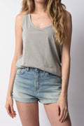 CHRISTINA LEHR Gym Tank in Stone
