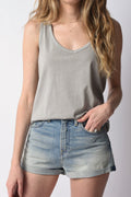 CHRISTINA LEHR Gym Tank in Stone