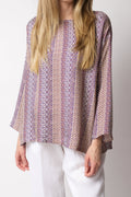 FORTE FORTE Viscose Silk Twill Top in Majorelle