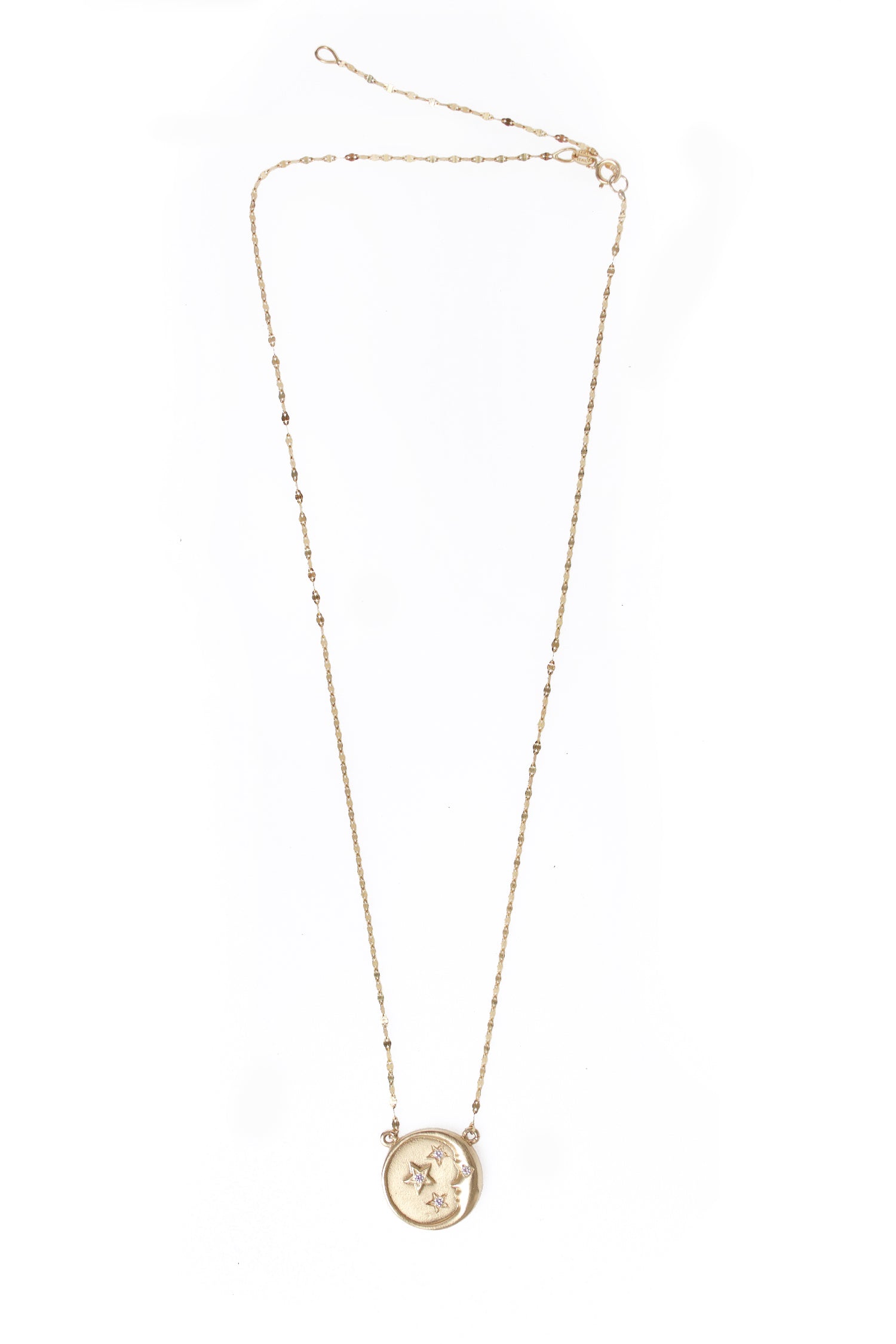 L.A. STEIN Man in the Moon and Stars Pendant Necklace