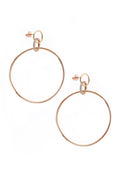 L.A. STEIN Diamond Twisted Large Trinity Hoops in Rose Gold