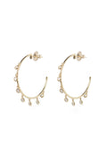 L.A. STEIN Diamond Mini Gypsy Hoops