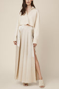SABLYN Luca Pleated Skirt in Cream