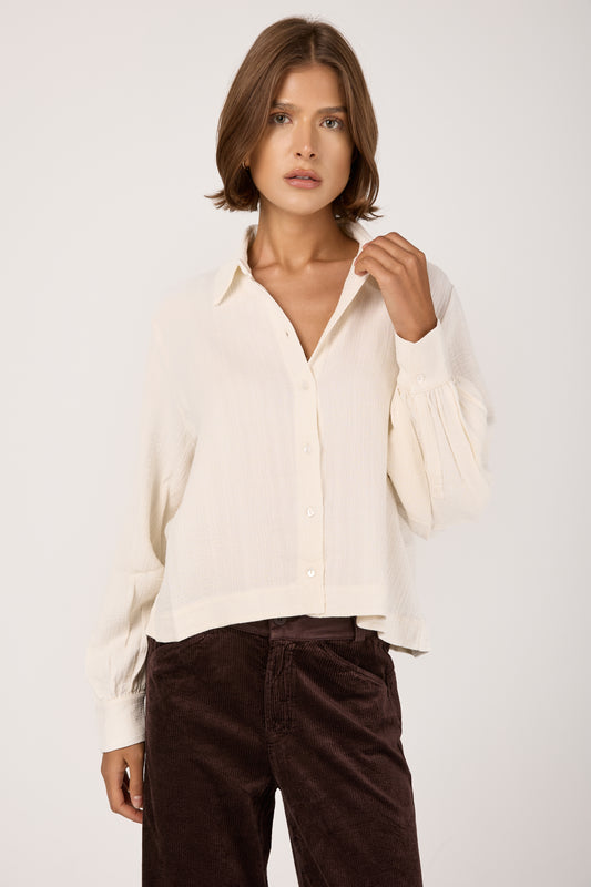 Button Down Shirt in White