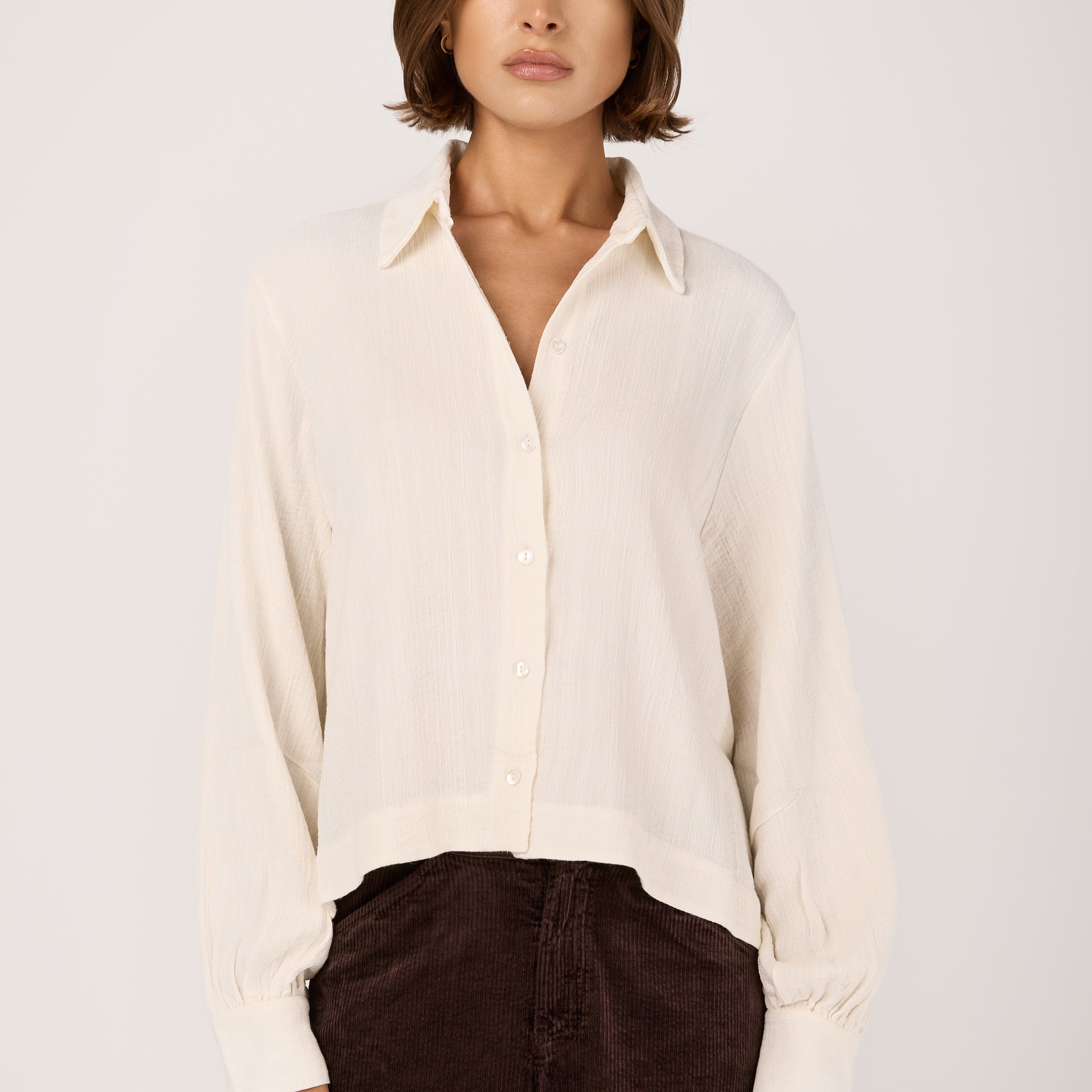 Button Down Shirt in White