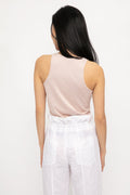 TANDEM Cotton Silk Tank Top in Rose