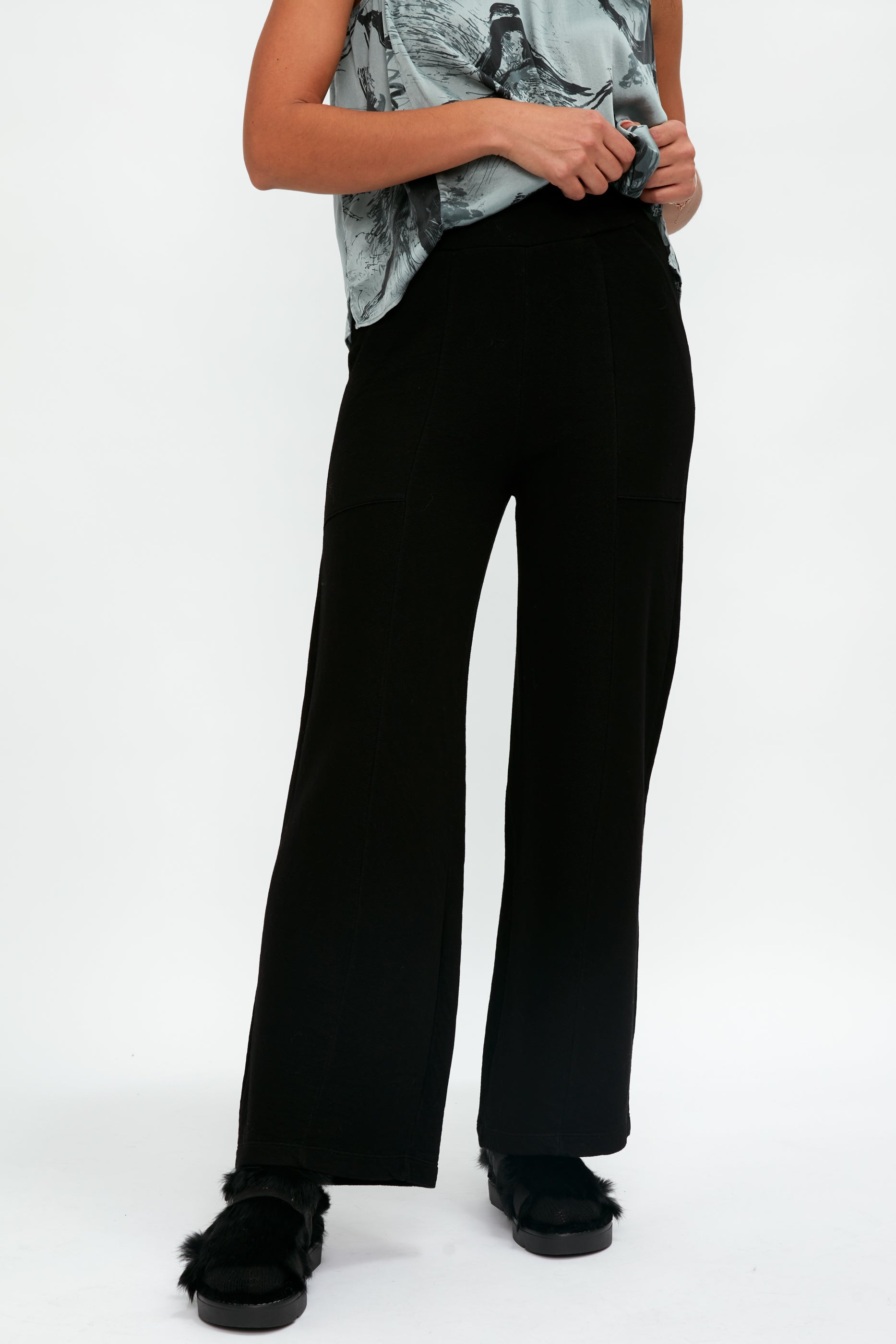 TANDEM Straight Leg Pant in Black