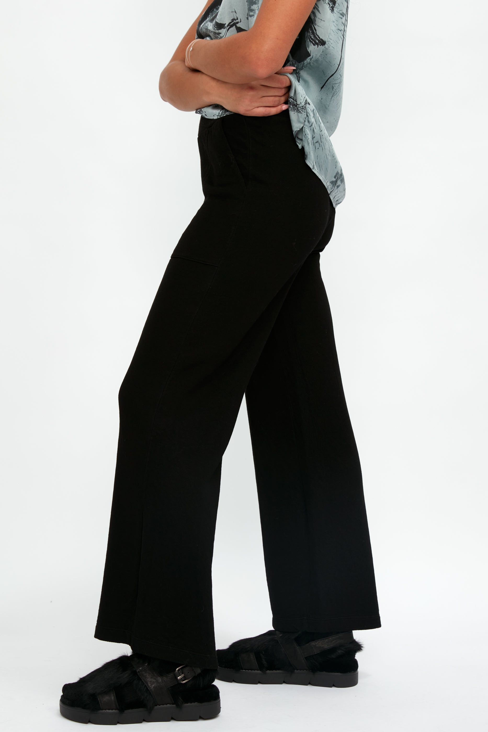 TANDEM Straight Leg Pant in Black