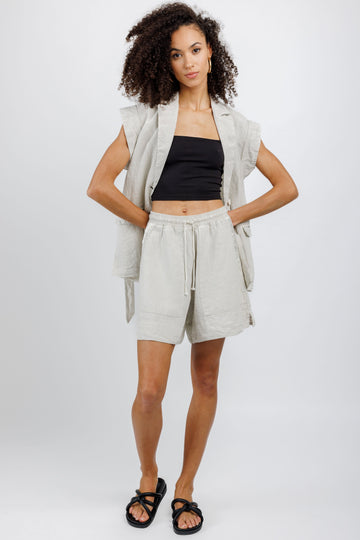 TANDEM Wide Leg Short in Sand