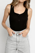 L'AGENCE Kate Henley Tank Top in Black