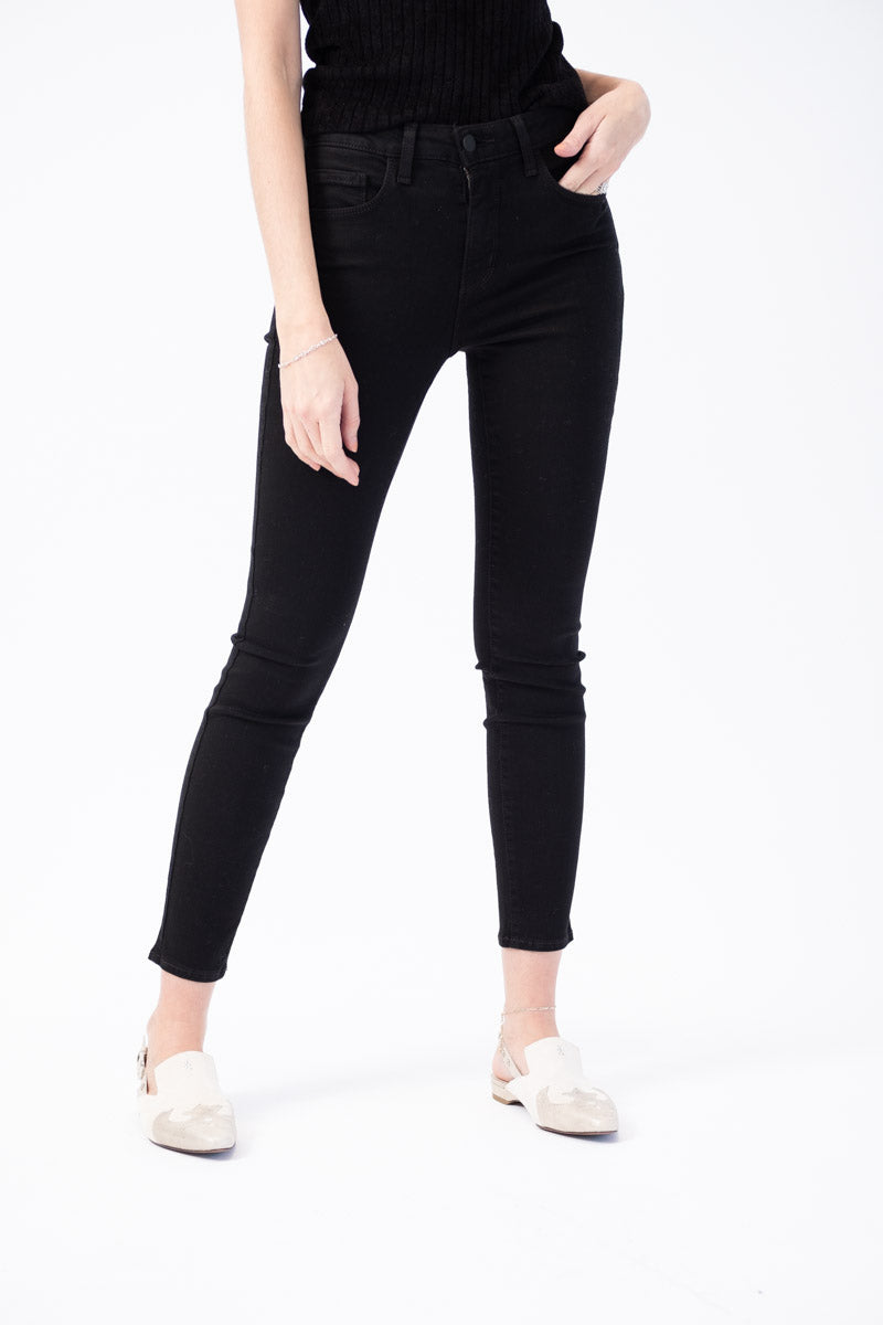 L'AGENCE Margot High Rise Skinny in Noir