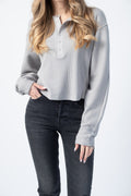 THE RANGE Stark Waffle Knit Henley in Smoke