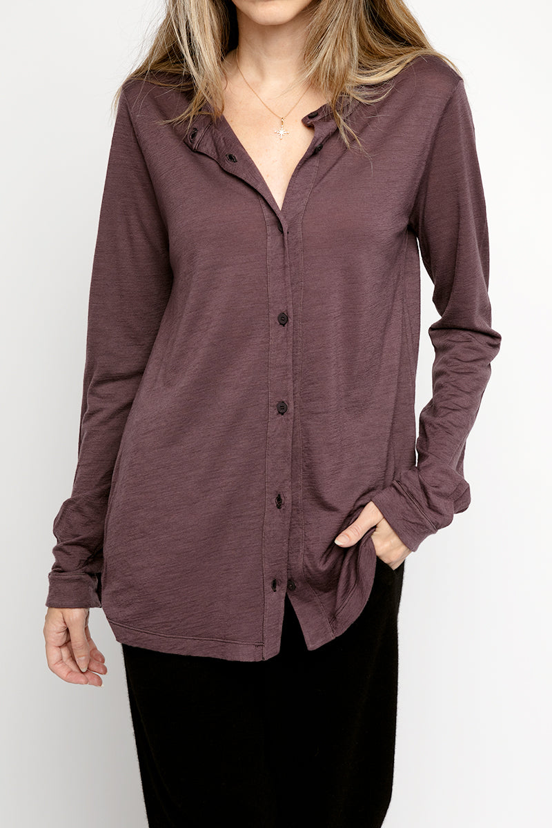 TRANSIT Button Down Shirt in Amethyst